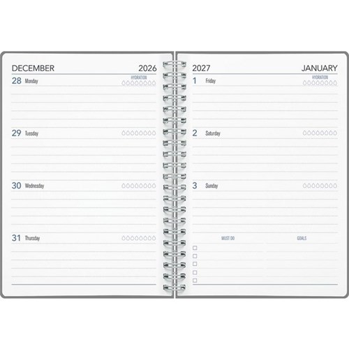 Collins A53 Diary A5 Week To View 2027 Kiwi Vibe Assorted Designs