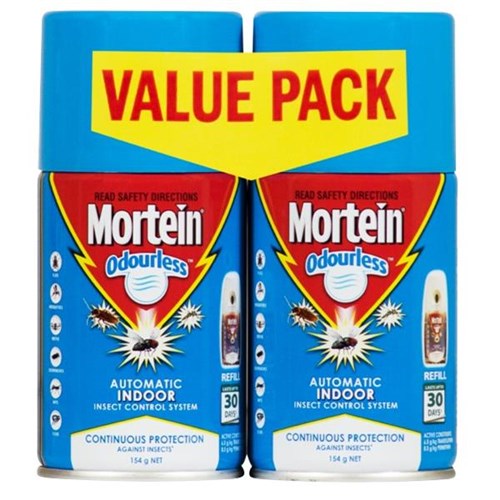 Mortein Odourless Insect Control Spray Indoor Refill 154g, Pack of 2