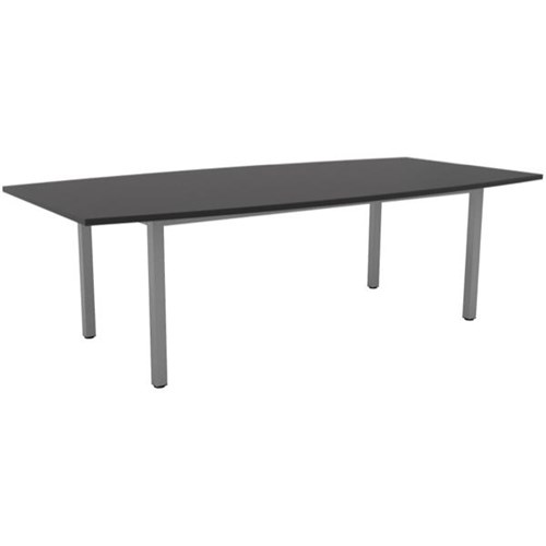Cubit Boardroom Table 2400mm Black/Silver