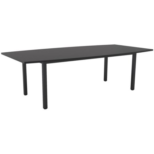 Cubit Boardroom Table 2400mm Black/Black