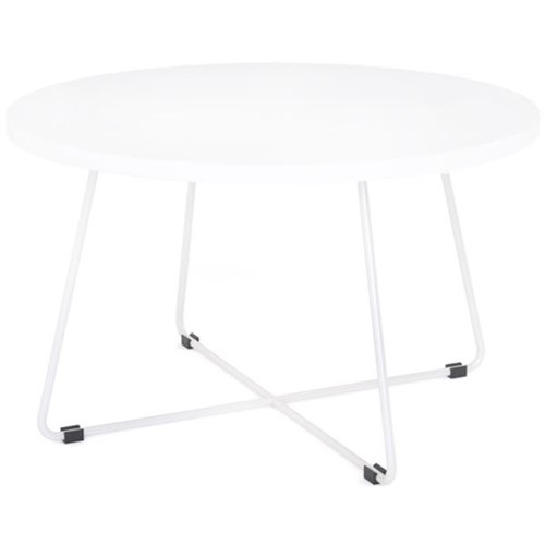 Zion Round Coffee Table 600mm White/White