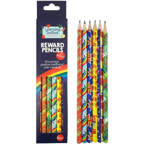 Learning Toolbox Reward Pencils In NZ Maori, Pack of 6