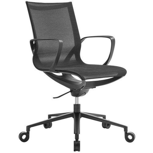 Eden Office Float Chair With Arms Mesh/Black/Aluminium