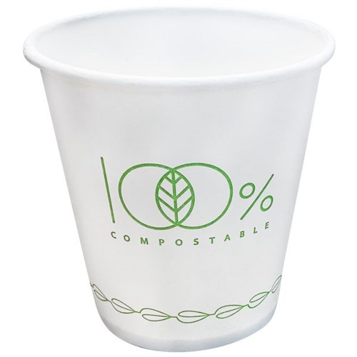 Compostable Paper Cups 180ml, Carton of 1000