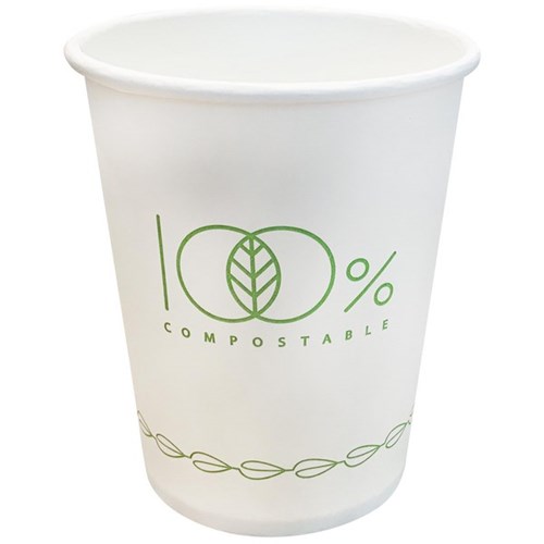 Compostable Paper Cups 240ml, Carton of 1000