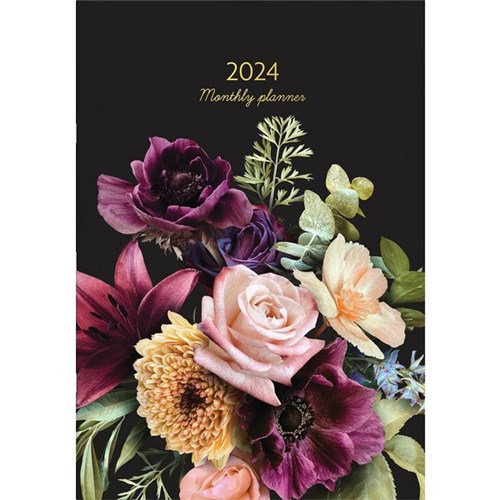 Collins Diary Planner A4 Month To View 2024 Bouquet