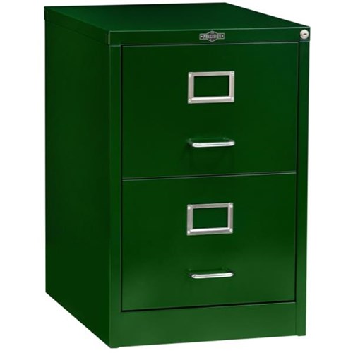 Precision Vintage Filing Cabinet 2 Drawer Gloss Green