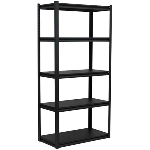 Firstline CKD Screwless Shelving 5 Shelves Black
