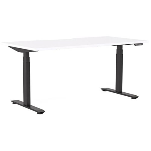 Klever Electric Single User Height Adjustable Desk 1200mm Snowdrift/Black