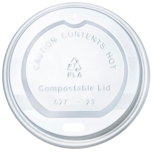Compostable Lids for 180ml & 240ml Hot Paper Cups, Pack of 50