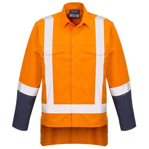 Syzmik ZW820 Rugged D/N Shirt TTMC-W17 3XL Orange/Navy