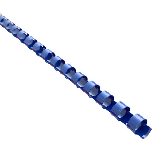Icon 25mm Plastic Binding Coils 21 Ring Blue, Pack of 50