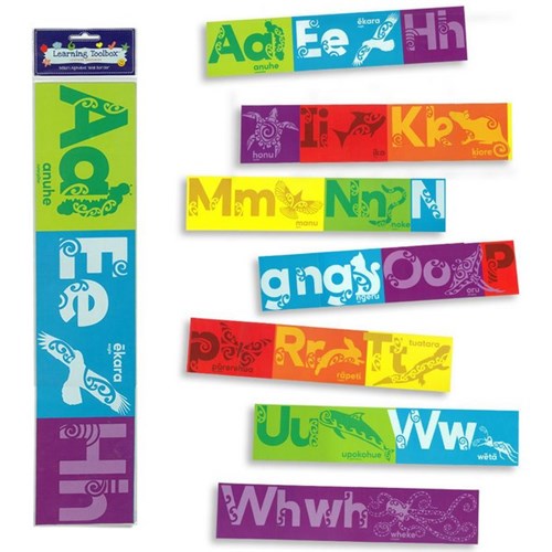 Learning Toolbox Alphabet Maori Wall Border 110x515mm, Pack of 7