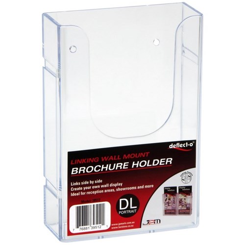 Deflecto Brochure Holder Linking Wall Mounted DLE 1 Tier