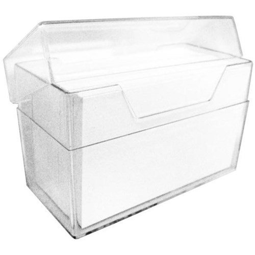 Deflecto Business Card Box With Lid 135 Cards