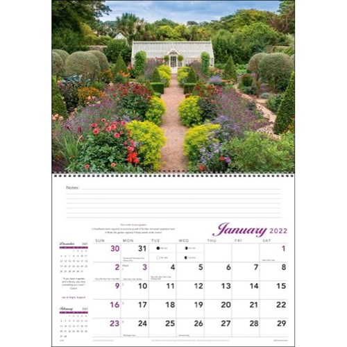Easy2C Wall Calendar Month To View Garden Sanctuaries 2022 OfficeMax NZ