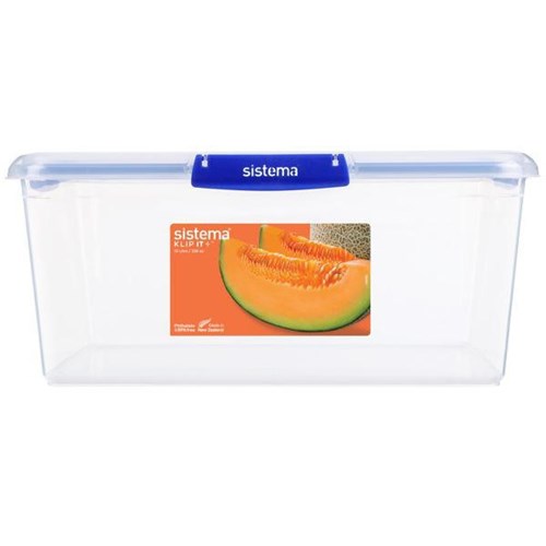 Sistema Klip It Plus Plastic Food Container Rectangular 10L OfficeMax NZ