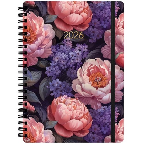Collins A51 Diary A5 1 Day Per Page 2026 Vintage Botanicals