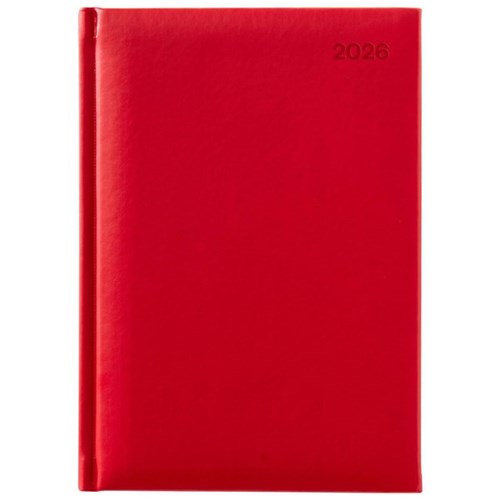 Winc A41 1/2 Hour Appointment Diary Soft Touch A4 1 Day Per Page 2026 Red
