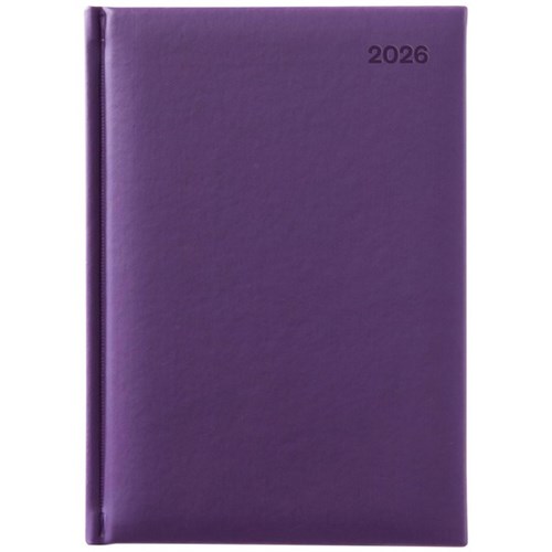 Winc A41 1/2 Hour Appointment Diary Soft Touch A4 1 Day Per Page 2026 Purple