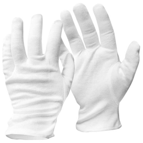 Armour Cotton Interlock Gloves Small White, Pack of 12