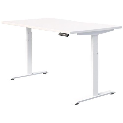 Switch Electric Single User Height Adjustable Desk 1500mm Snowdrift/White