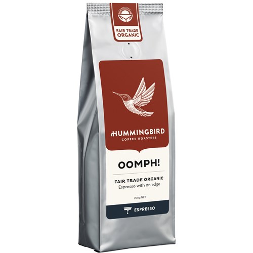 Hummingbird Organic Espresso Grind Coffee Oomph 200g