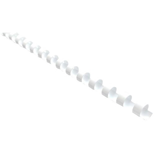 Icon 25mm Binding Coils 21 Ring White, Pack of 50