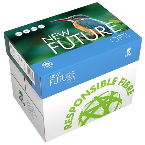 New Future Opti A4 68gsm Carbon Neutral White Copy Paper, 5 Packs of 500