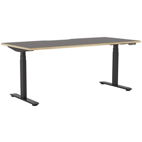 Klever Pro Electric Single User Height Adjustable Desk 1800mm Black/Classic Oak/Black