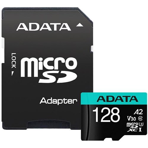 Adata Premier Pro V30S UHS-I U3 A2 Micro SDXC Card & Adapter 128GB