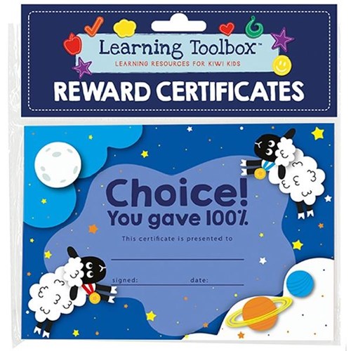 Learning Toolbox Reward Certificate A5 Assorted, Pack of 30 
