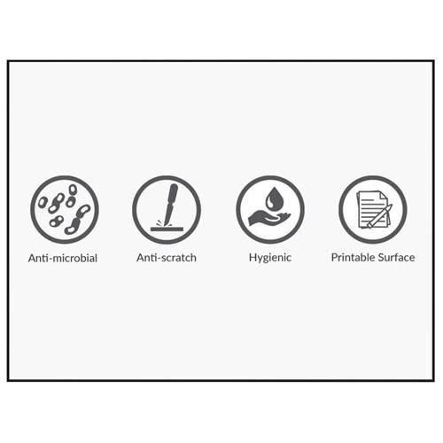 Boyd Visuals Anti-Microbial Porcelain Whiteboard 1200 x 1500mm