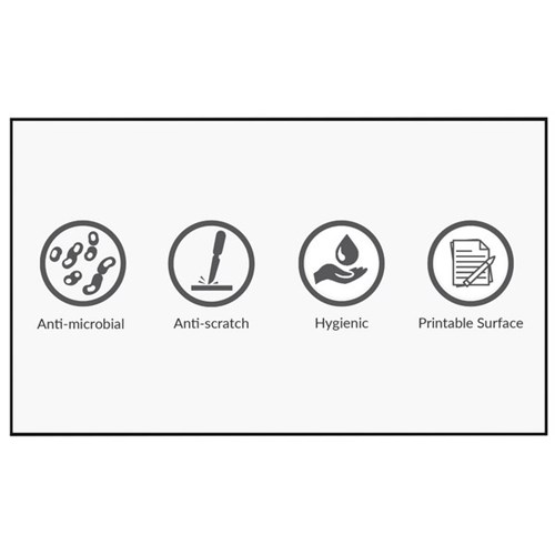 Boyd Visuals Anti-Microbial Porcelain Whiteboard 1200 x 2400mm