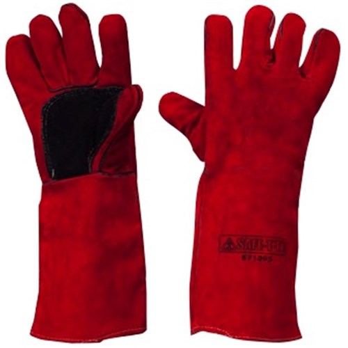 Premium Leather Kevlar Welding Gloves 40cm XL Red OfficeMax NZ