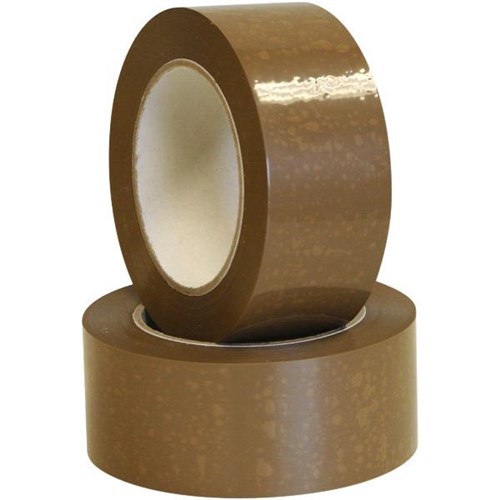 S101 Packaging Tape Low Noise 48mm x 100m Brown, Pack of 36