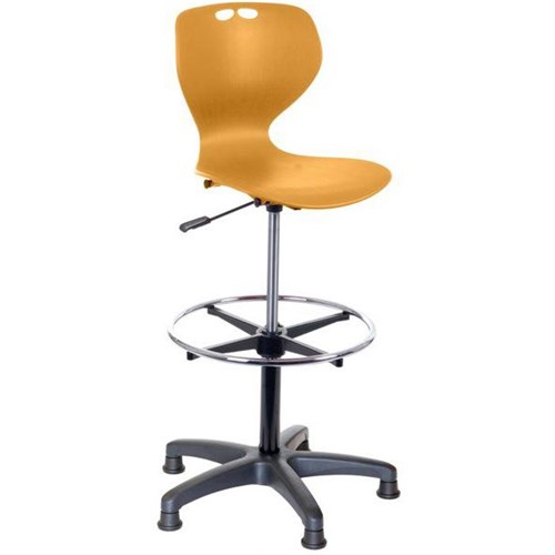 Mata Architectural Chair With Footring & Glides Mango