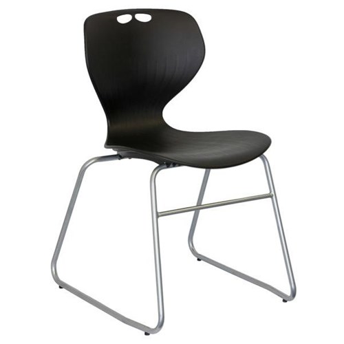 Mata Visitor Chair Sled Base Black