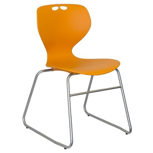 Mata Visitor Chair Sled Base Mango
