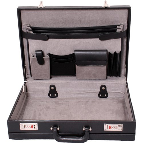 Expanding Briefcase, MB140, PU, Black
