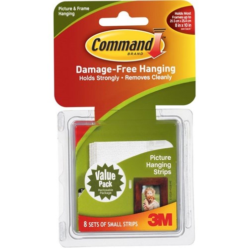 Command™ Picture Hanging Strips Small Multipack, Pack of 8 Sets