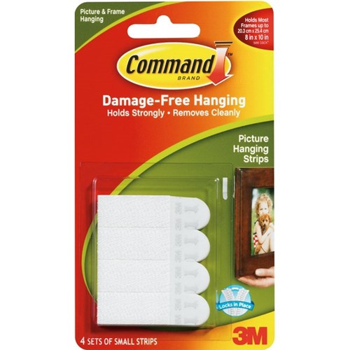 Command™ Picture Hanging Strips Small, Pack of 4 Sets