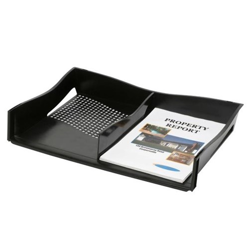 Marbig Enviro Document Tray A3 Landscape with Divider Black