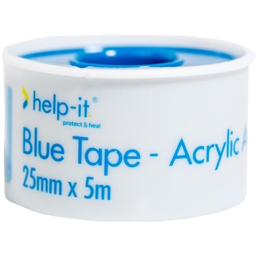 Help-It Water Proof Medical Tape 25mm x 5m Blue