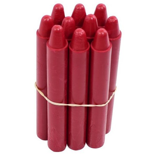 Hard Spectrum Metal Detectable Crayon Unwrapped Red, Pack of 100