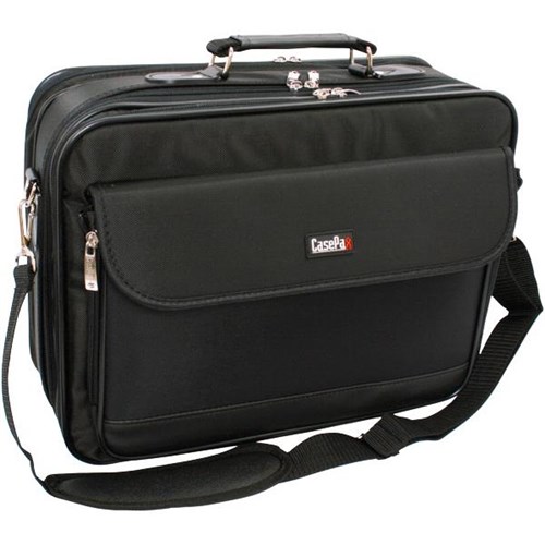Casepax Laptop Case 3 Compartments Fits 16 Inch Nylon Black OfficeMax NZ