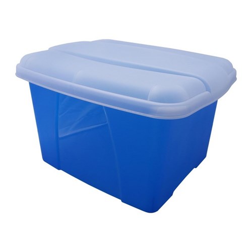 Marbig Office-In-A-Box Plastic Filing Box & Lid Blue
