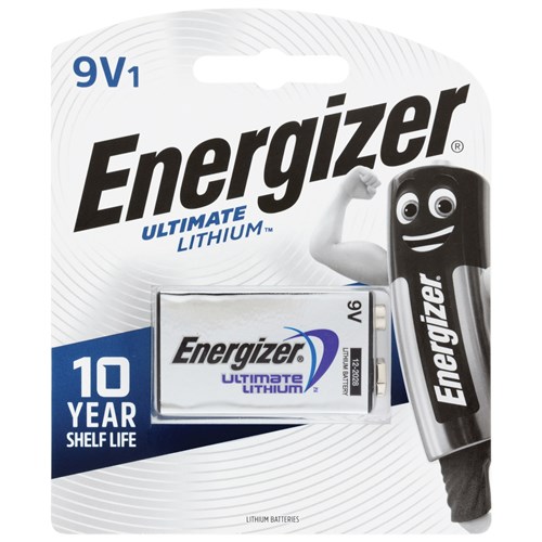 Energizer L522 Lithium Battery,  9 Volt