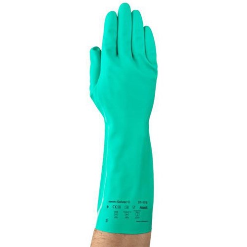 Solvex 37-175 Flock Lined Nitrile Gloves 330mm Large, Pair