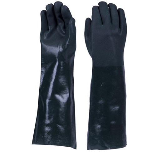Double Dipped PVC Gloves 350mm Gauntlet XL, Pair